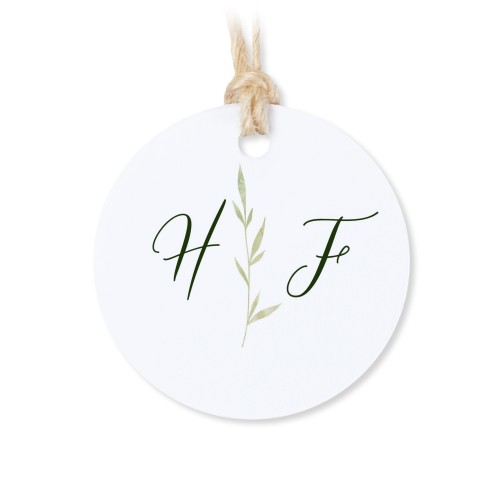 Små tygpåsar med rund etikett - 12 st