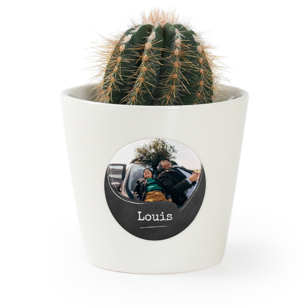 Blomkruka med klistermärke - set med 12 st