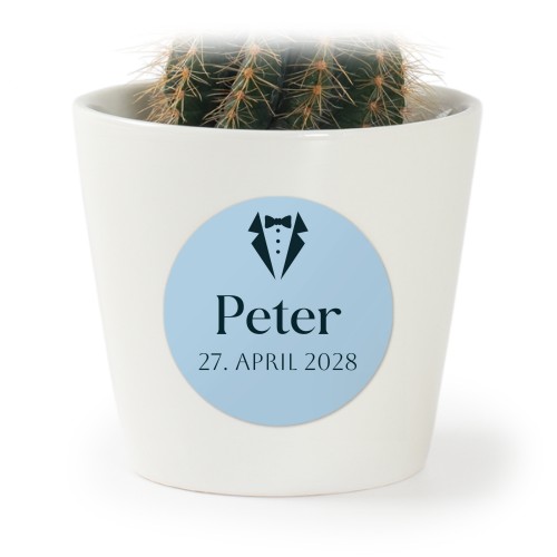 Urtepotte med klistermærke - sæt á 12 stk Urtepotte med klistermærke - sæt á 12 stk