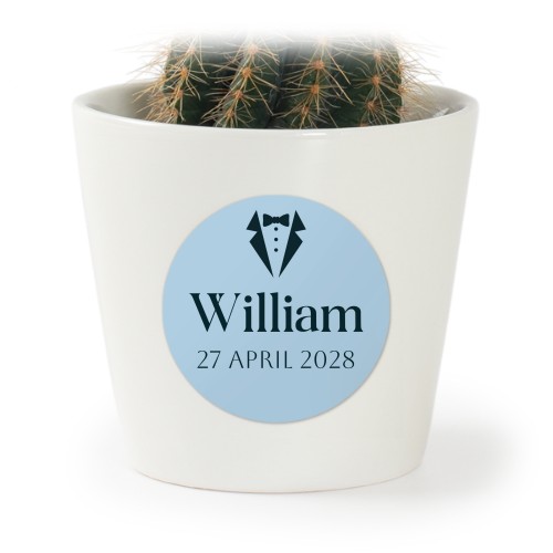 Blomkruka med klistermärke - set med 12 st