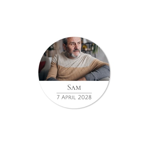 Stickers voor bedankjes rond (set van 24)