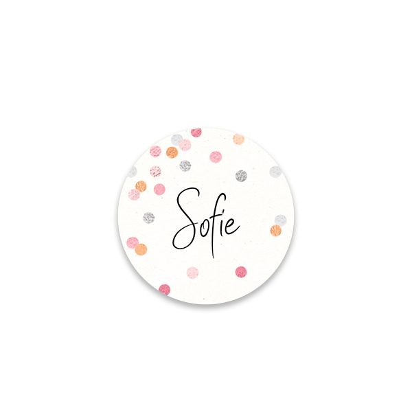 Stickers voor bedankjes rond (set van 12)