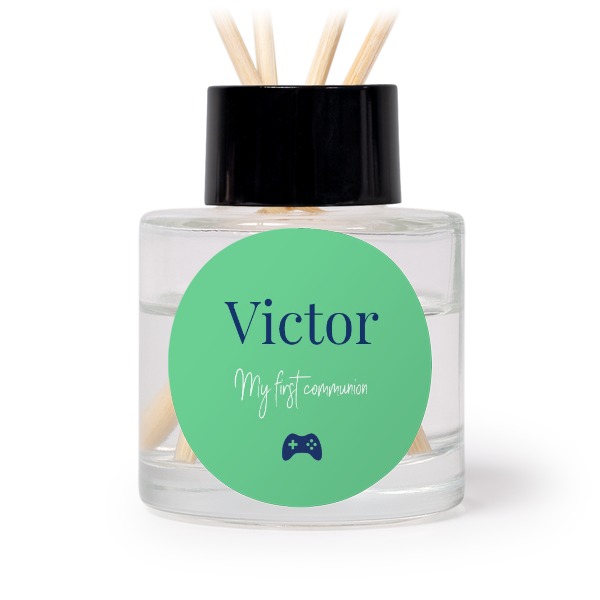 Diffuser med duftpinde Sort Rund - 12 stk Diffuser med duftpinde Sort Rund - 12 stk