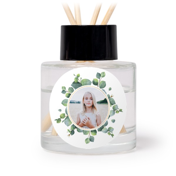 Diffuser med duftpinde Sort Rund - 12 stk