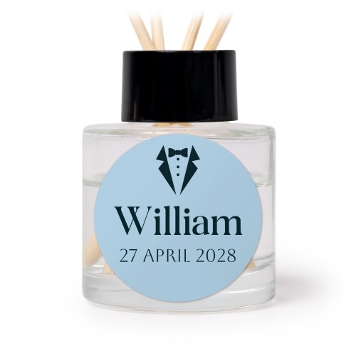 Diffuser med doftpinnar Svart Rund - 12 st