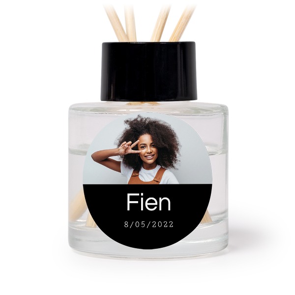 Diffuser med doftpinnar Svart Rund - 12 st