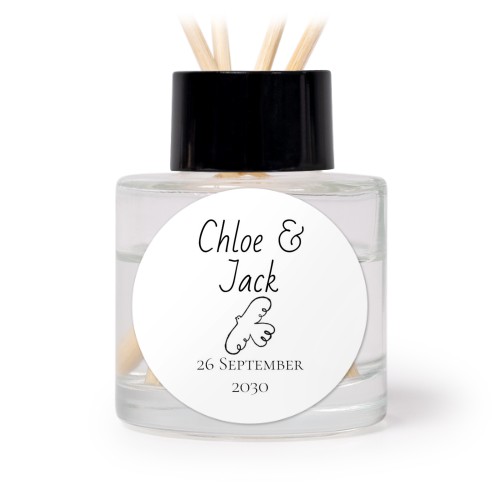 Diffuser med duftpinner Svart Rund - 12 stk Diffuser med duftpinner Svart Rund - 12 stk