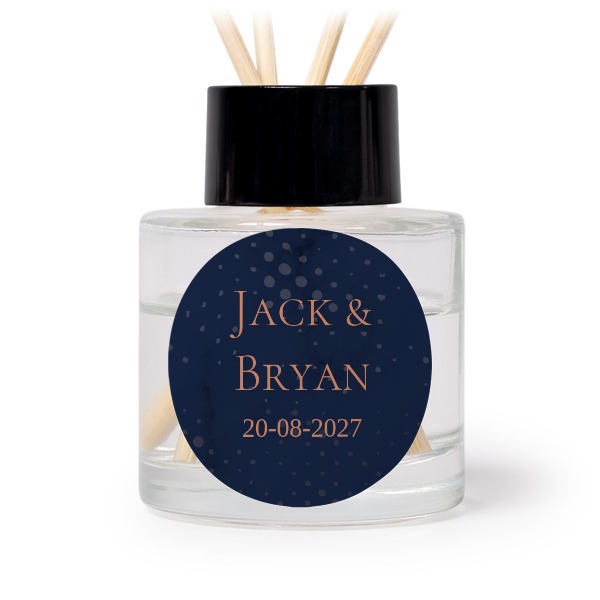 House Perfume Diffuser Black Round - set of 12