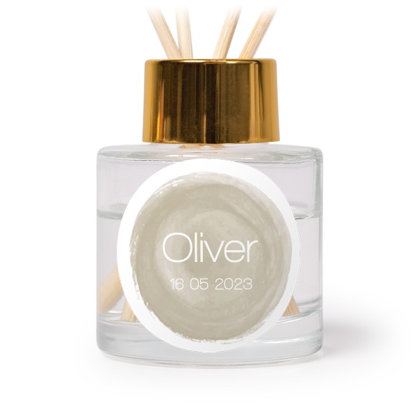 House Perfume Diffuser Gold Round - set of 12