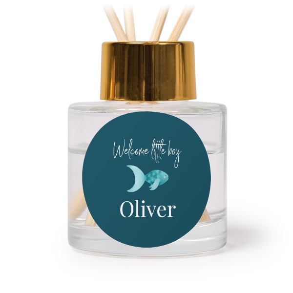 Diffuser med duftpinde Guld Rund - 12 stk