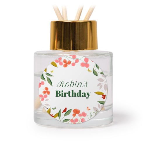 Diffuser med duftpinde Guld Rund - 12 stk