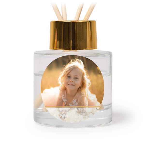 Diffuser med duftpinner Gull Rund - 12 stk