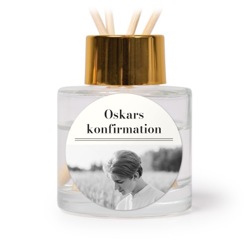 Diffuser med doftpinnar Guld Rund - 12 st