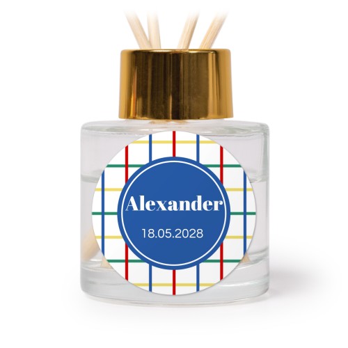 Diffuser med duftpinner Gull Rund - 12 stk