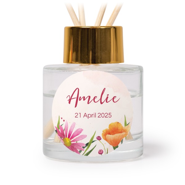 House Perfume Diffuser Gold Round - set of 12