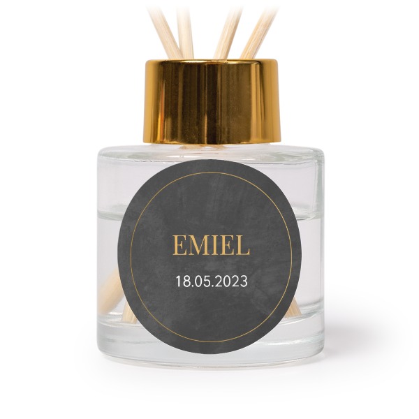 House Perfume Diffuser Gold Round - set of 12