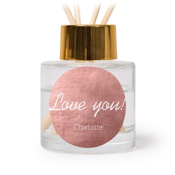 Diffuser med duftpinner Gull Rund - 12 stk