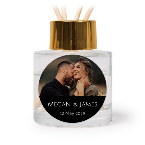 Diffuser med duftpinde Guld Rund - 12 stk