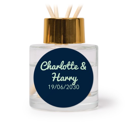 House Perfume Diffuser Gold Round - set of 12