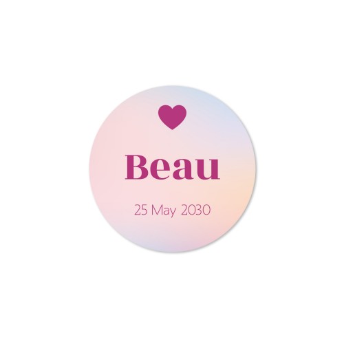 Colour Block Heart - Text Only