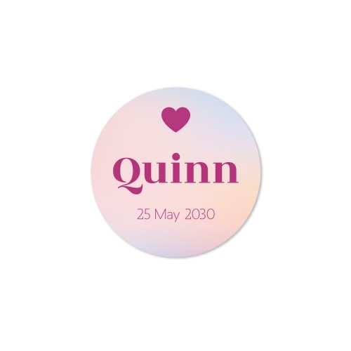 Colour Block Heart - Text Only