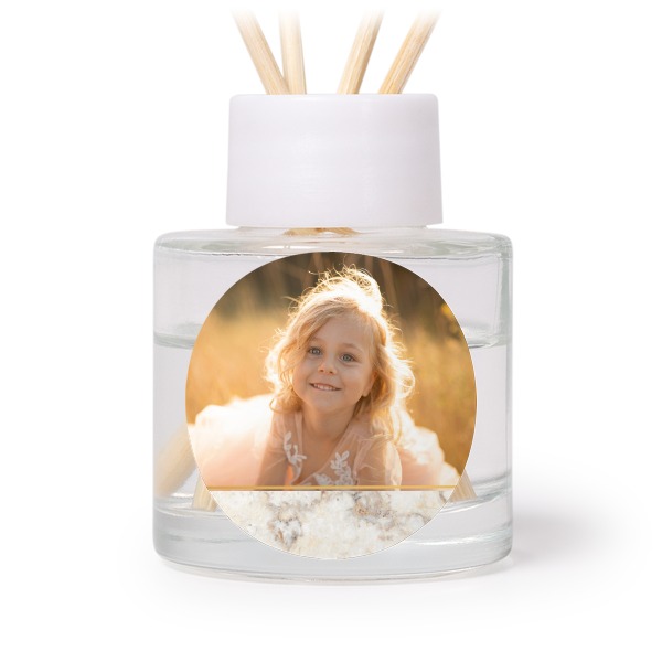 Diffuser med duftpinner Hvit Rund (sett med 12)