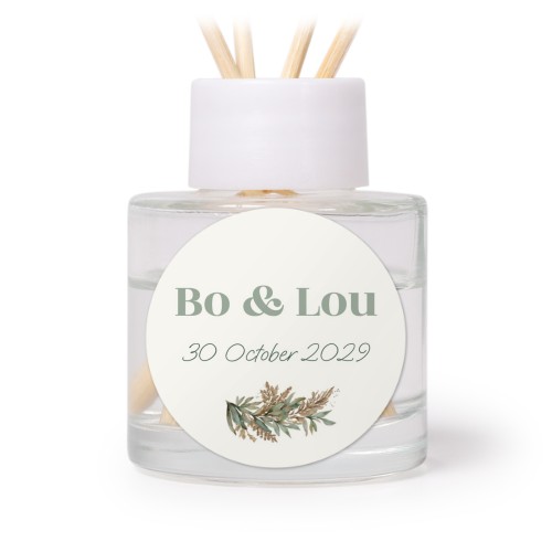 Diffuser med duftpinde Hvid Rund (sæt med 12)