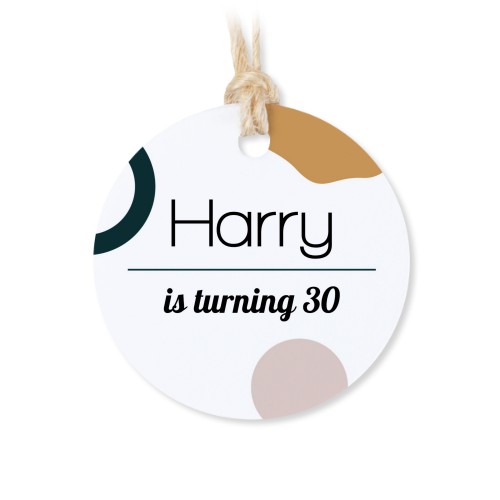 Lot de 48 étiquettes de remerciement rondes