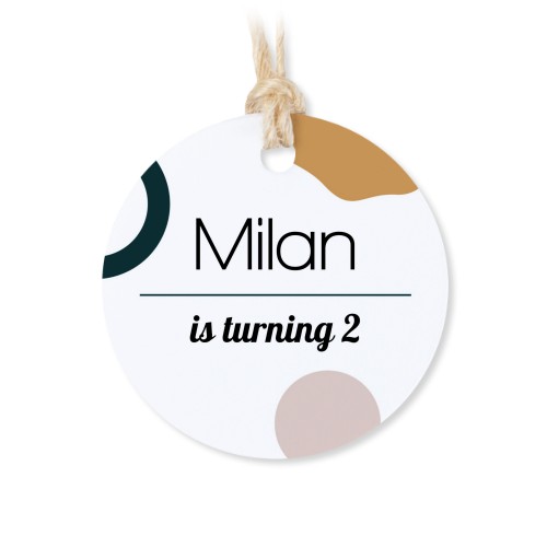 Lot de 48 étiquettes de remerciement rondes