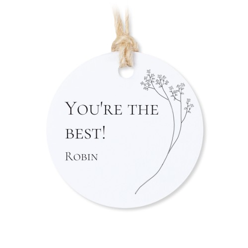 Lot de 48 étiquettes de remerciement rondes