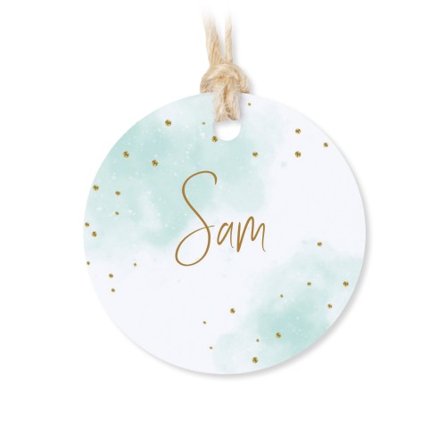 Lot de 48 étiquettes de remerciement rondes