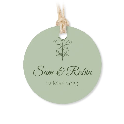 Lot de 48 étiquettes de remerciement rondes