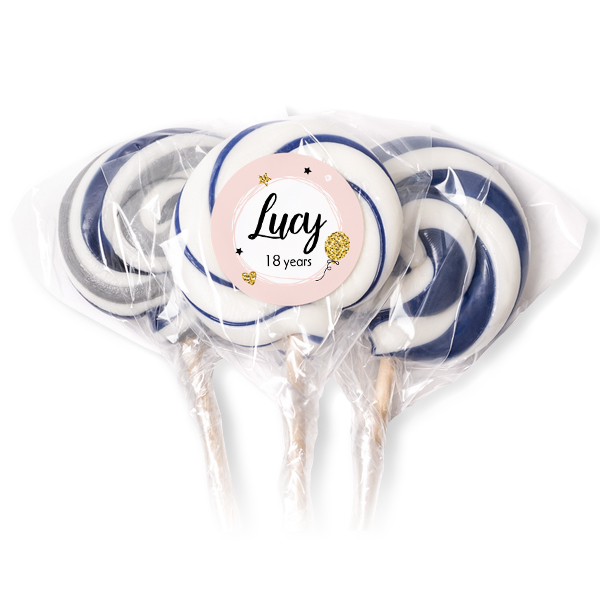 Lollipops Blue - set of 12