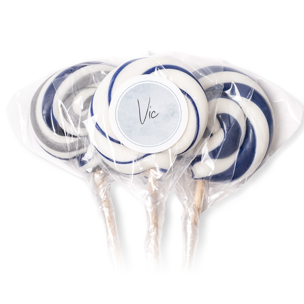 Lollipops Blue - set of 12