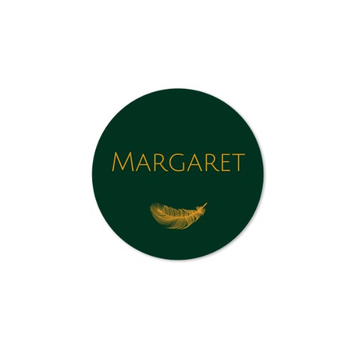 Classic Feather Gold - Text Only