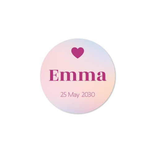 Colour Block Heart - Text Only