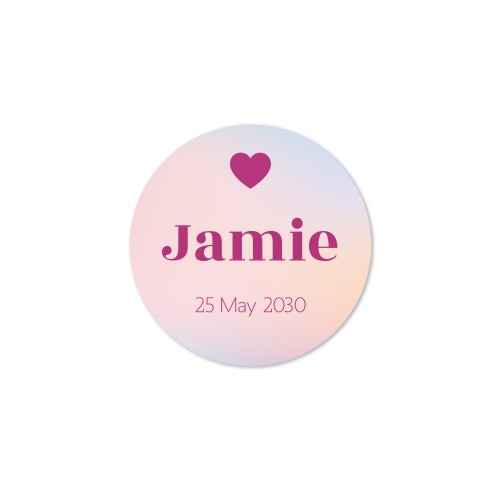 Colour Block Heart - Text Only