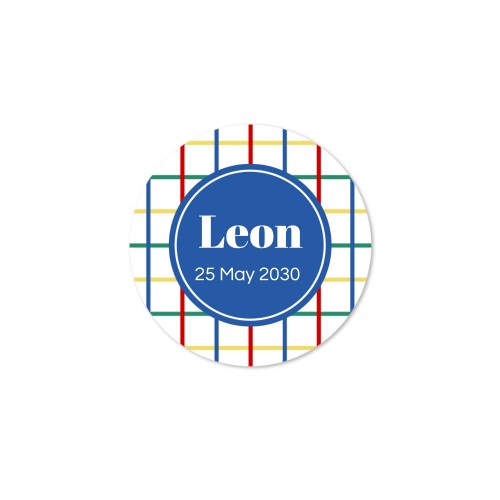 Blaue Lutscher mit Fotoaufkleber personalisiert - 6 Stk.