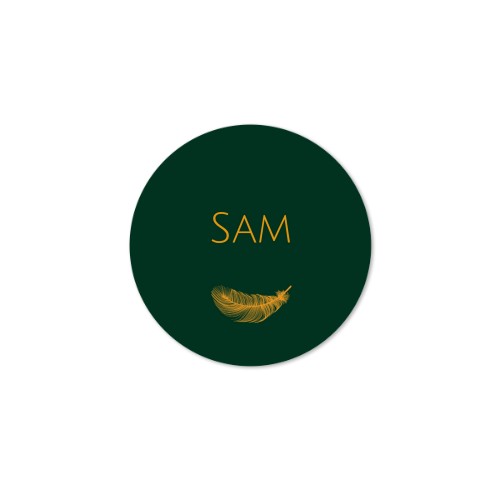 Classic Feather Gold - Text Only