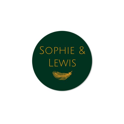 Classic Feather Gold - Text Only