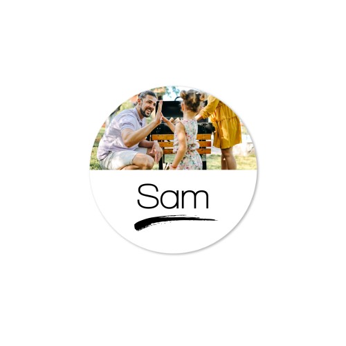 Rosa Lutscher mit Fotoaufkleber personalisiert - 6 stk