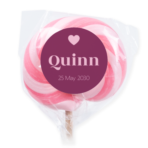 Colour Block Heart - Text Only