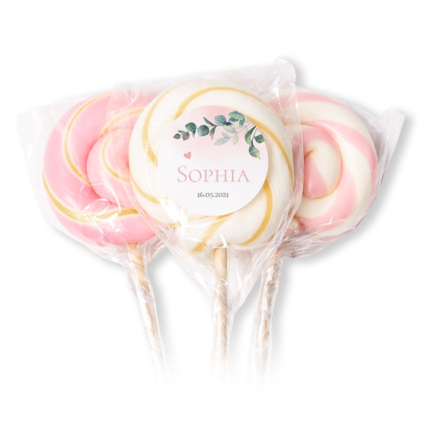 Sucettes roses (lot de 12)