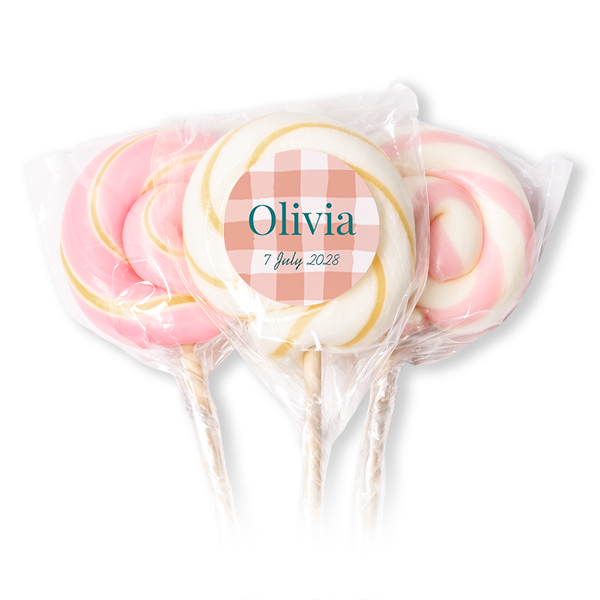 Sucettes roses (lot de 12) Sucettes roses (lot de 12)