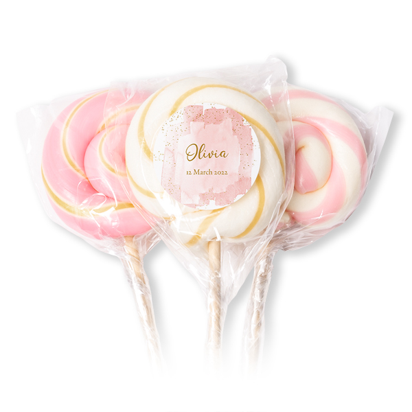 Lollipops Pink - set of 12