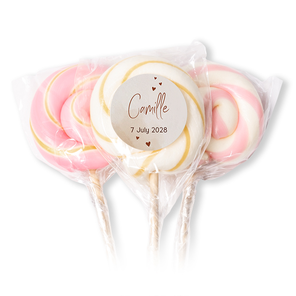 Sucettes roses (lot de 12) Sucettes roses (lot de 12)