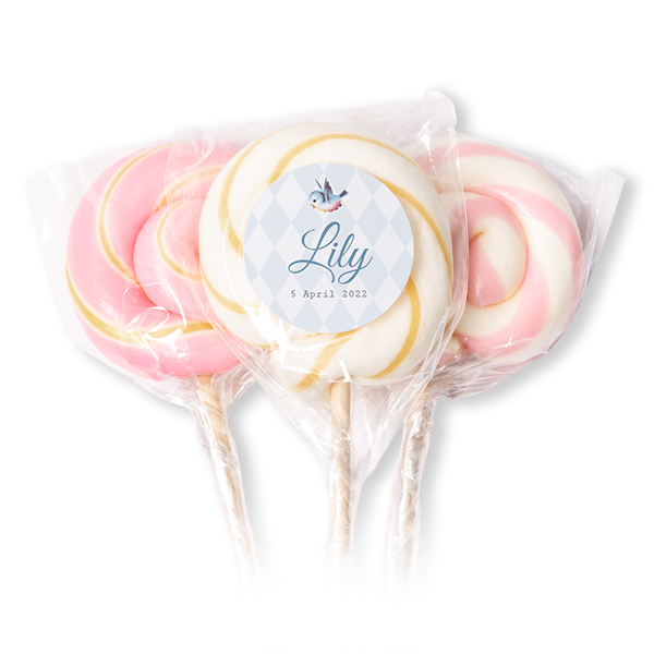 Sucettes roses (lot de 12)