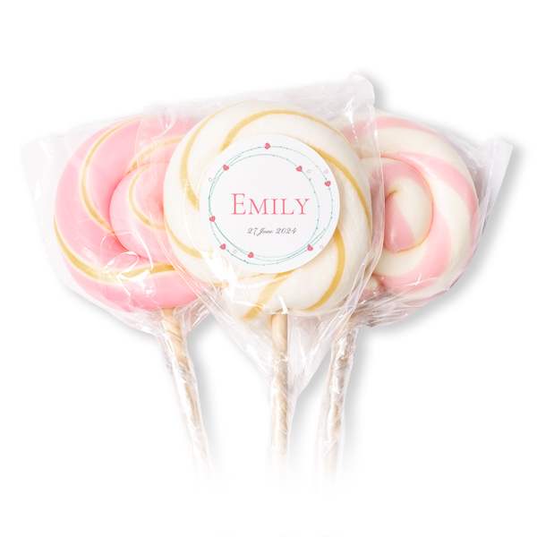 Lollipops Pink - set of 12