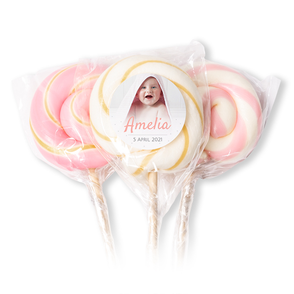 Lollipops Pink - set of 12