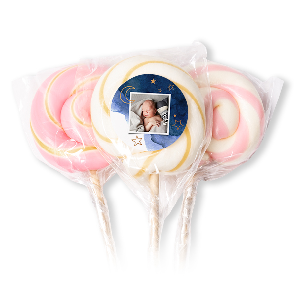 Sucettes roses (lot de 12)